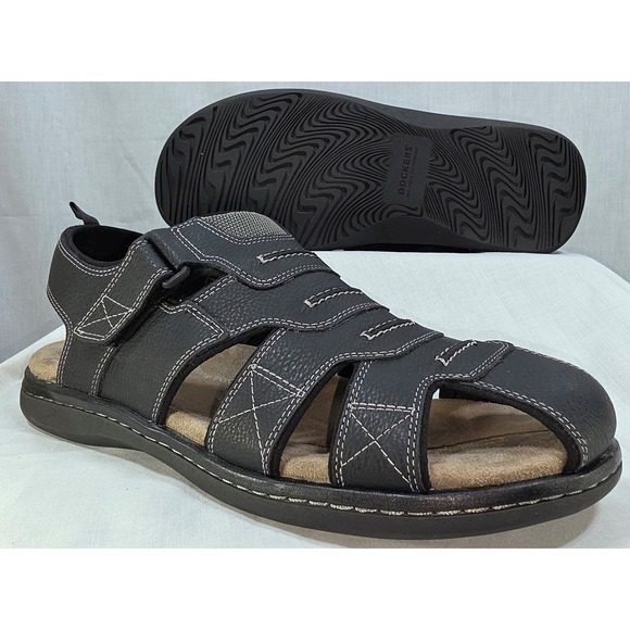 Dockers Other - Dockers Mens Fisherman Sandals Black Memory Foam 90-21374 Size 15M